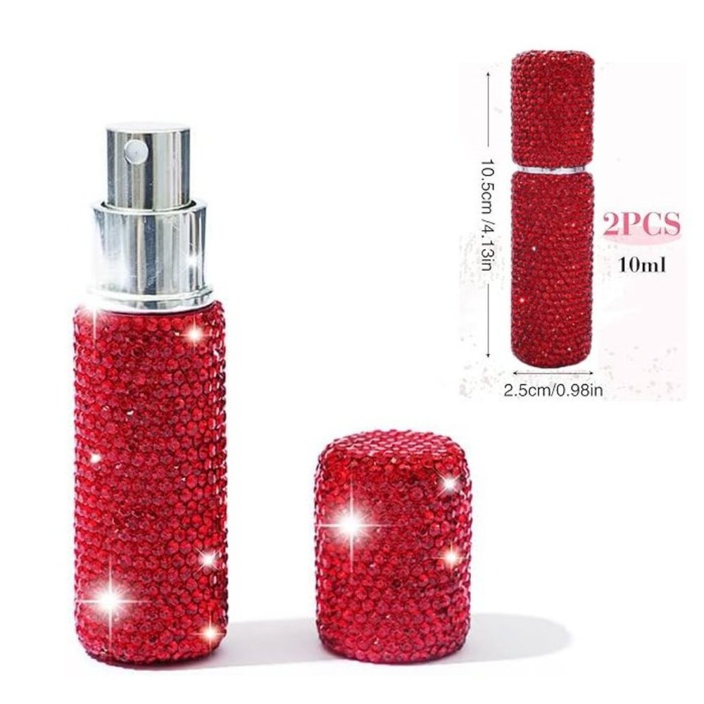NWT Sparkling Crystal Rhinestone Bling Red Stocking Stuffers Makeup Brus… - Picture 7 of 9